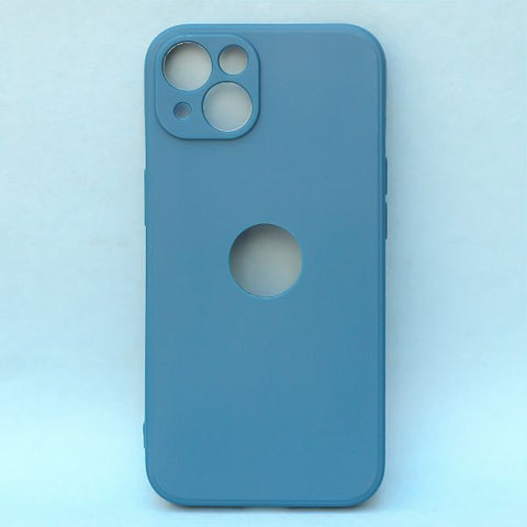Cosmic Blue Logo Cut Candy Silicone Case for Apple Iphone 13
