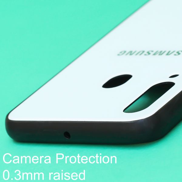 White mirror Silicone  case for Samsung M40