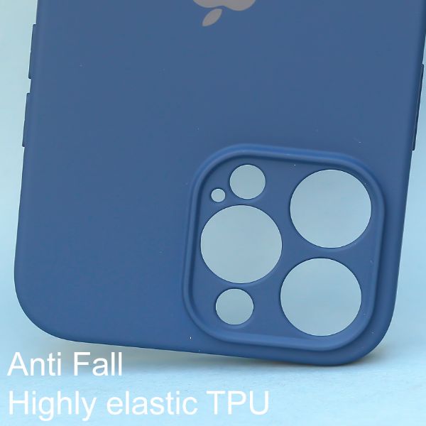 Dark Blue Camera Original Silicone case for Apple iphone 14 Pro