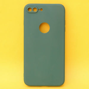 Dark Green Candy Logo Cut Silicone Case for Apple Iphone 8 Plus