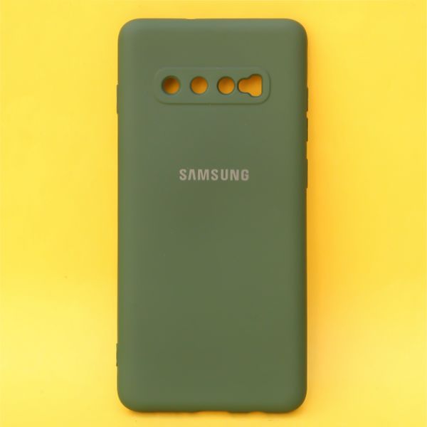 Dark Green Original Camera Silicone case for Samsung S10 Plus