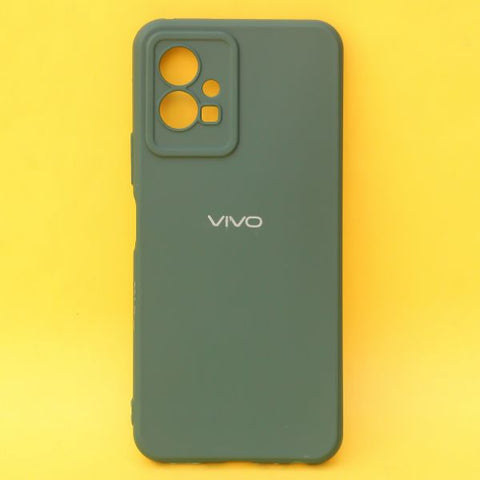 Dark Green candy  Silicone Case for Vivo T1 5G