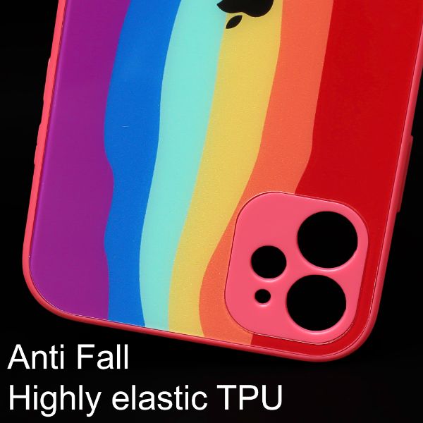 Rainbow Glass Safe Silicone Case for Apple iphone 11