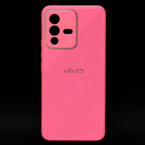 Dark Pink camera Safe mirror case for Vivo V23