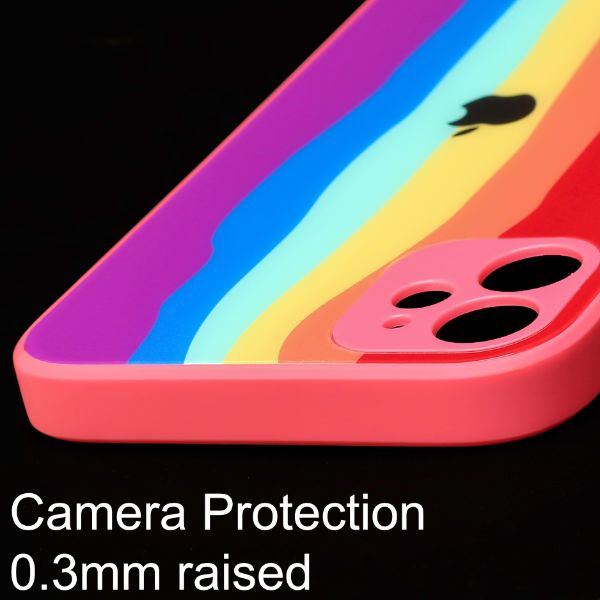 Rainbow Glass Safe Silicone Case for Apple iphone 11