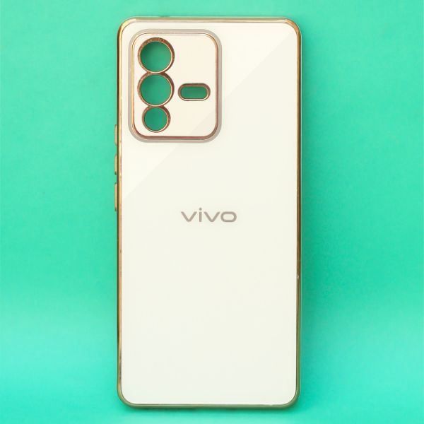 White Matt Silicone Glass case for Vivo V23 pro