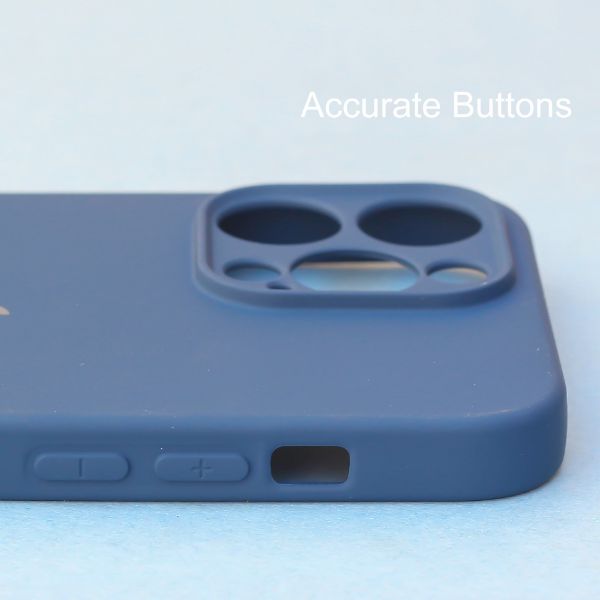 Dark Blue Camera Original Silicone case for Apple iphone 14 Pro