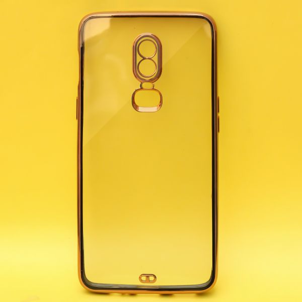 Black Electroplated Transparent Case for Oneplus 6