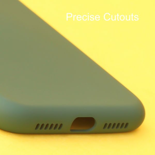 Dark Green Original Camera Silicone case for Apple iphone XR