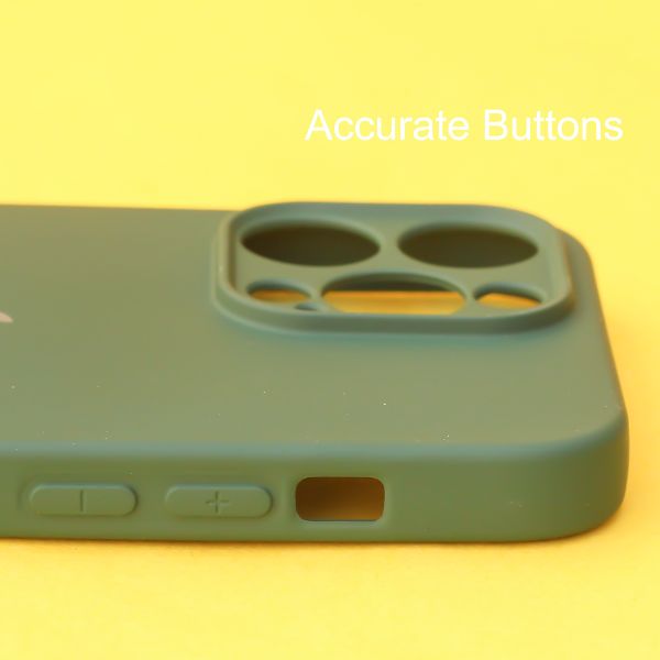 Dark Green Original Camera Silicone case for Apple iphone 14 Pro
