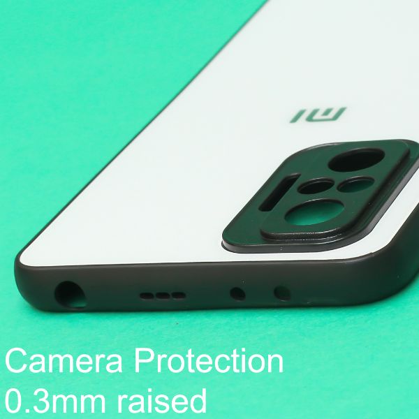 White mirror Silicone  case for Redmi note 10 Pro