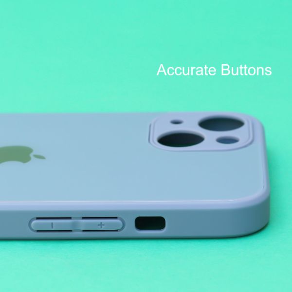 Blue camera Safe mirror case for Apple Iphone 14 Plus