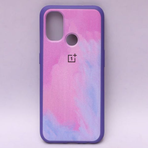 Magenta oil paint mirror case for Oneplus Nord N100