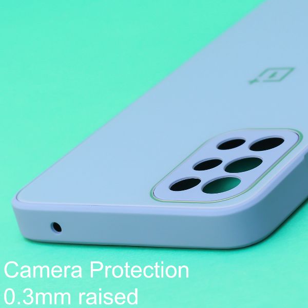 Blue camera Safe mirror case for Oneplus 9R