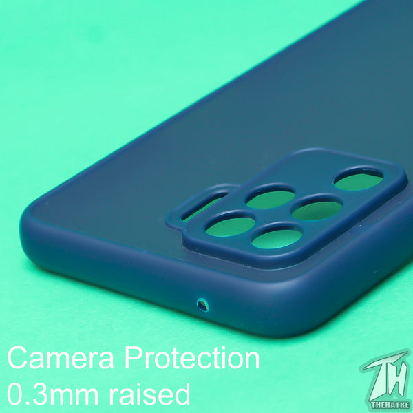 Blue Smoke Camera Safe Silicone case  for Oppo F19 Pro