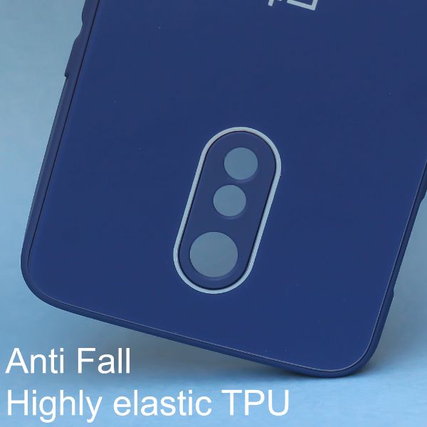 Dark Blue camera Safe mirror case for Oneplus 7