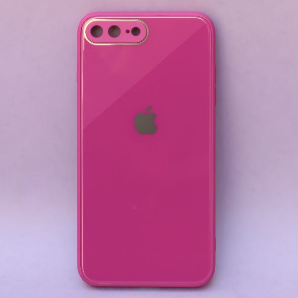 Dark Pink camera Safe mirror case for Apple Iphone 7 Plus