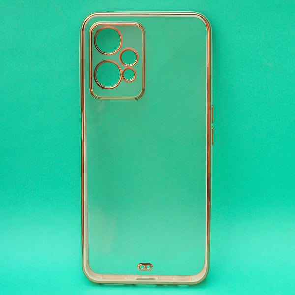 White Electroplated Transparent Case for Realme 9 Pro 5G