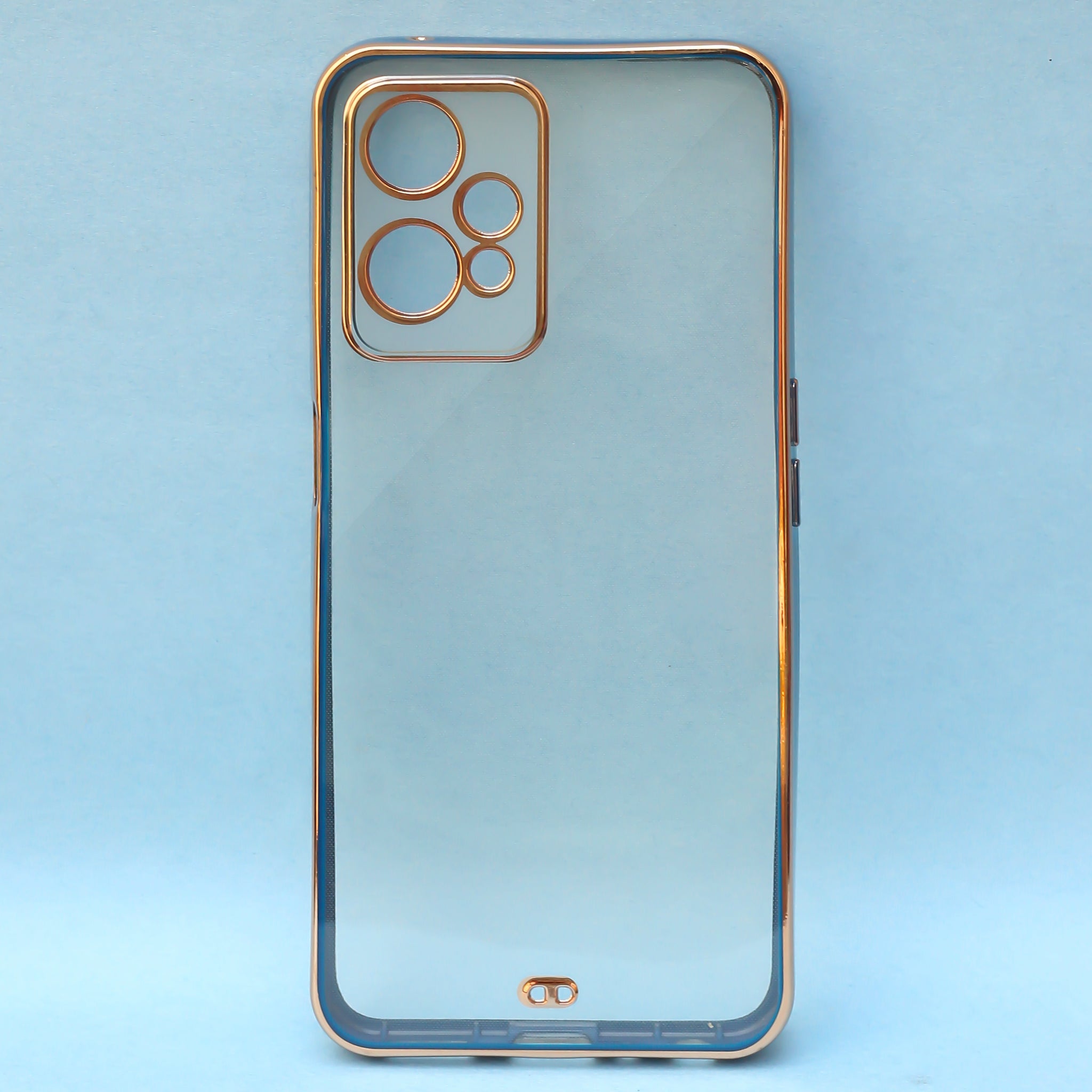 Blue Electroplated Transparent Case for Oneplus Nord CE 2 Lite