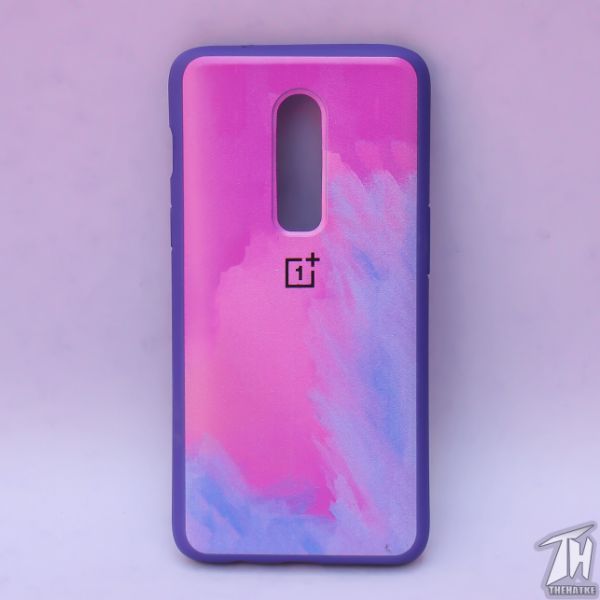 Magenta oil paint Silicone case for Oneplus 6