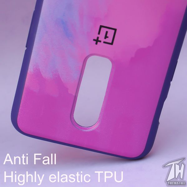 Magenta oil paint Silicone case for Oneplus 6