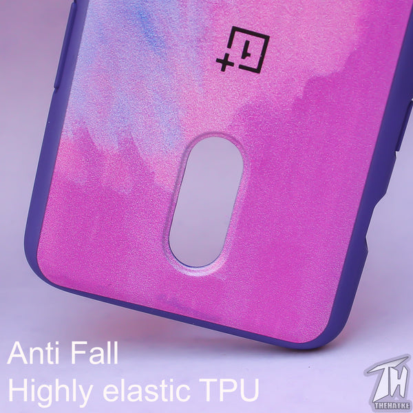 Magenta oil paint Silicone case for Oneplus 7