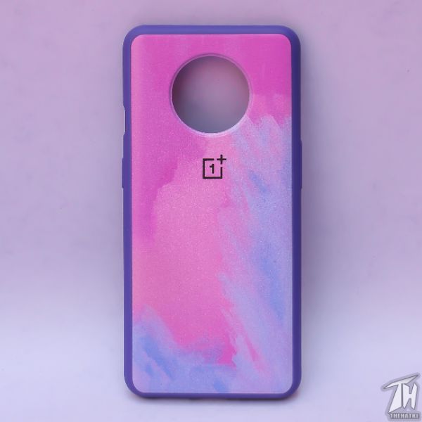 Magenta oil paint Silicone case for Oneplus 7T