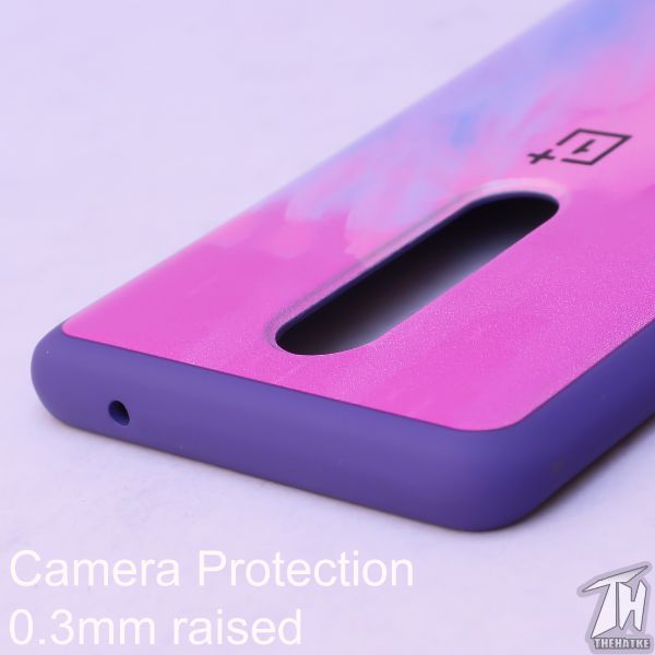 Magenta oil paint Silicone case for Oneplus 8