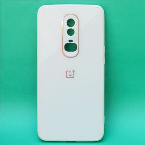 White camera Safe mirror case for Oneplus 6