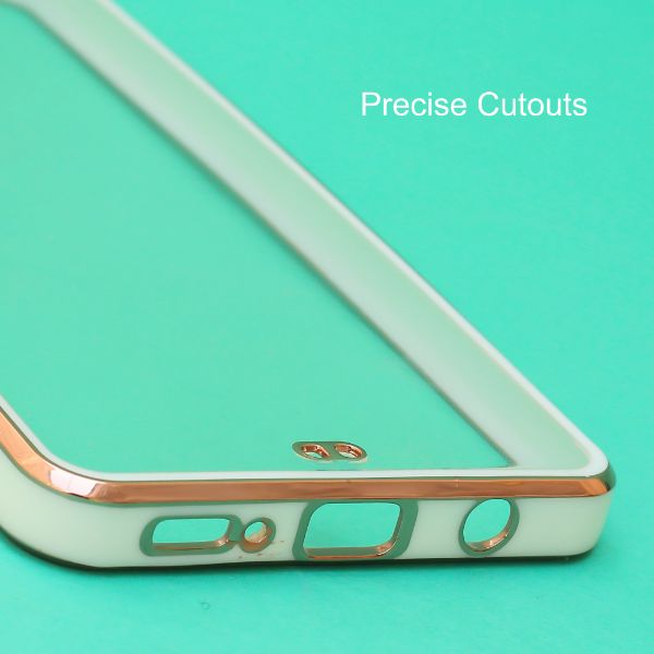 White Electroplated Transparent Case for Samsung A71