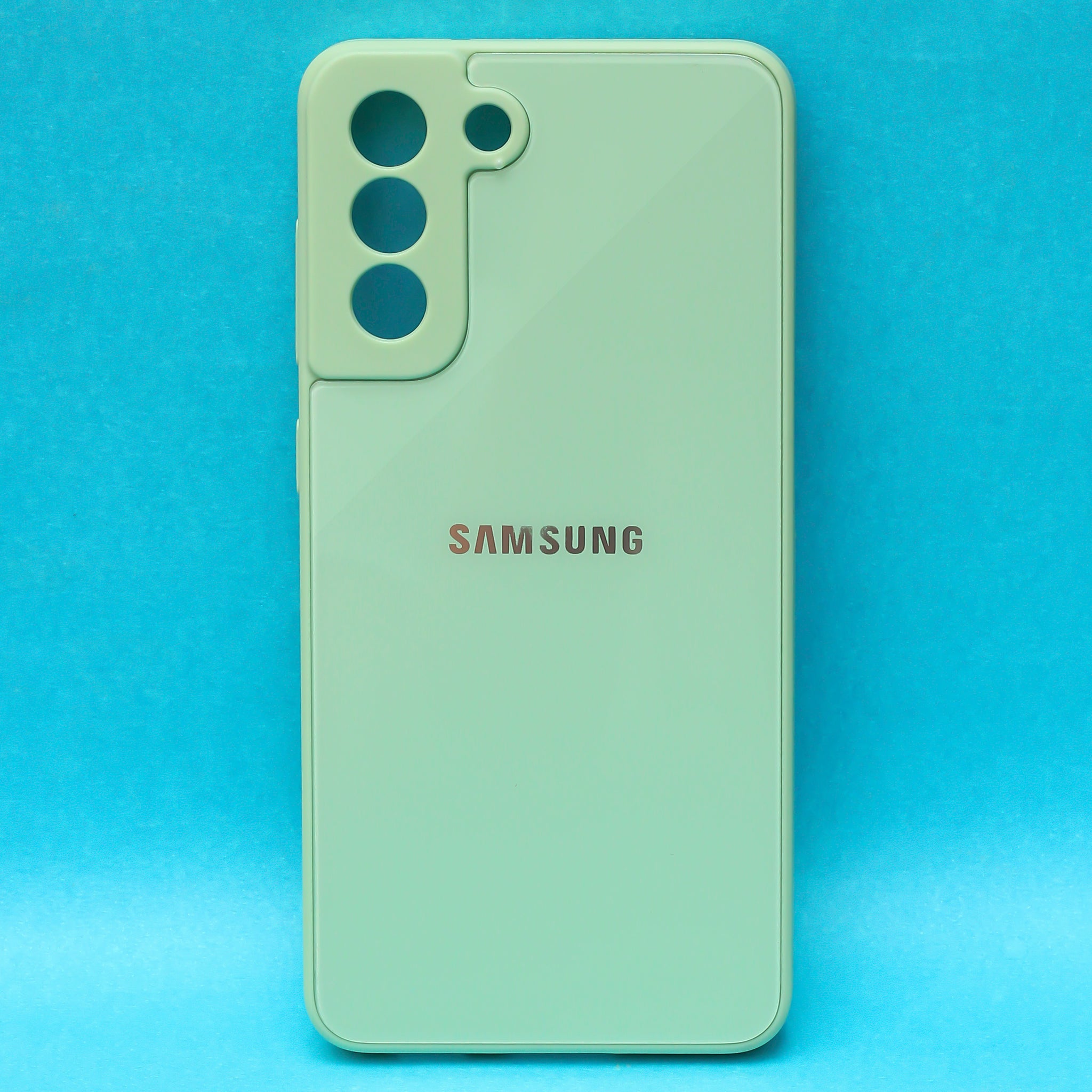 Sea Green camera Safe mirror case for Samsung S21 FE