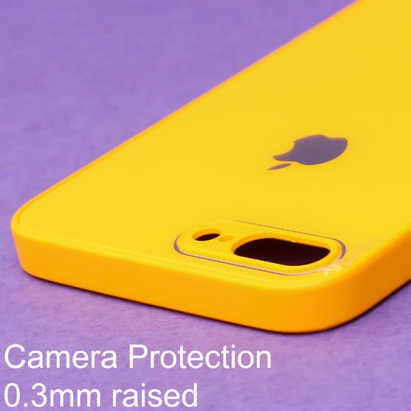 Yellow camera Safe mirror case for Apple Iphone 8 Plus