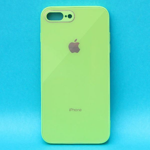 Light green camera Safe mirror case for Apple Iphone 8 Plus