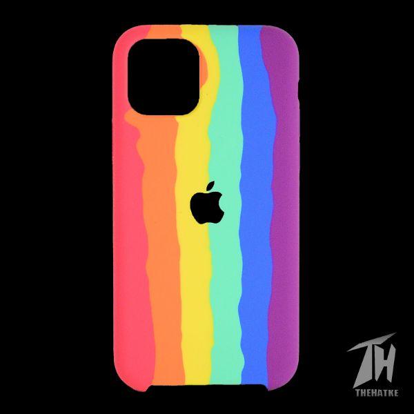 Funda iPhone 14 Pro silicona logo multicolor