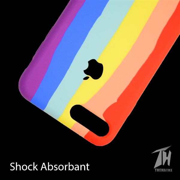 Rainbow Silicone Case for Apple iphone 8 plus