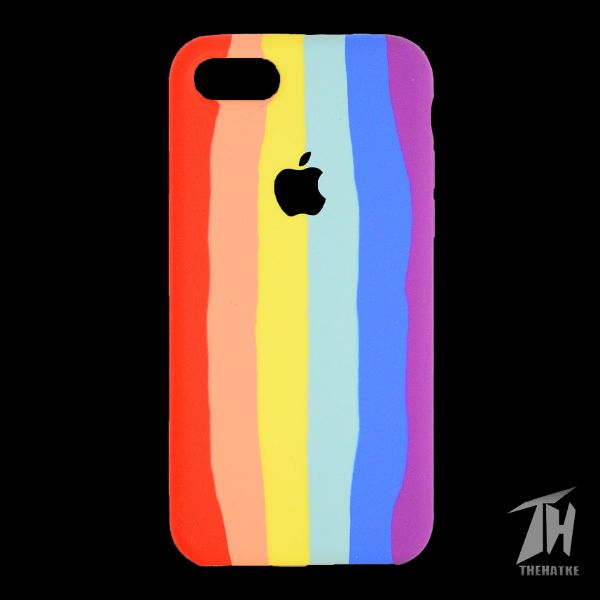 Rainbow Mobile Back Case for iPhone 7 Plus logo cut (Design - 225)