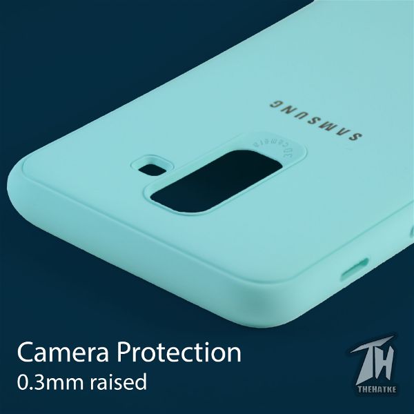 Light Blue Silicone Case for Samsung j8