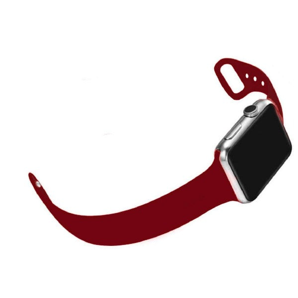 Maroon Plain Silicone Strap For Apple Iwatch (38mm/40mm)