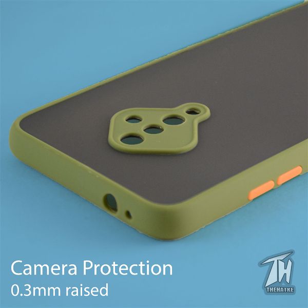 Green Smoke Camera Safe Silicone case for Vivo S1 pro