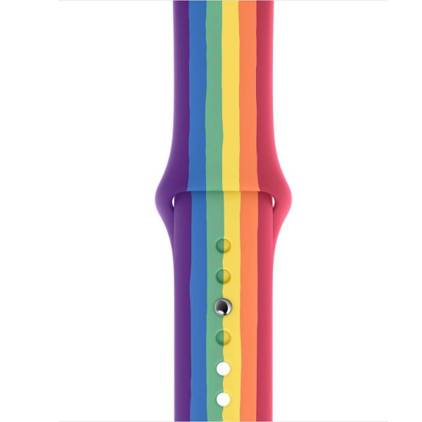Rainbow Plain Silicone Strap For Apple Iwatch 20mm