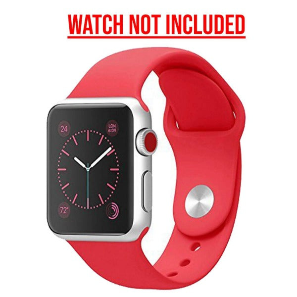 Red Plain Silicone Strap For Apple Iwatch (38mm/40mm)