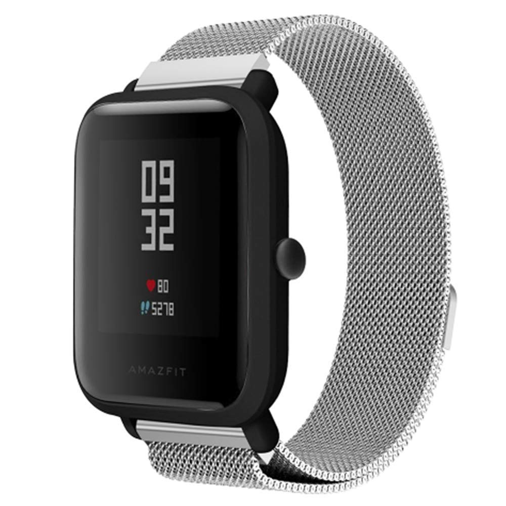 Smart watch silver strap sale