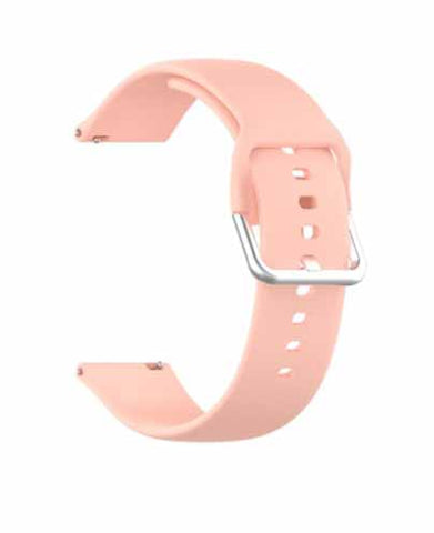 Peach Plain Silicone Replacement Band Strap With Stainless steel Buckle For Smart Watch (22mm)