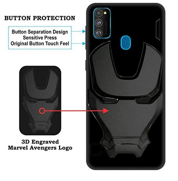 Ironman Engraved logo silicon Case 