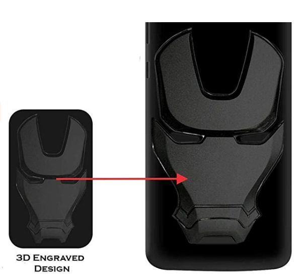 Ironman Engraved logo silicon Case 