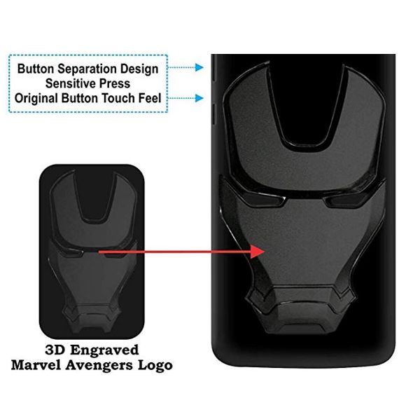 Ironman Engraved logo silicon Case 