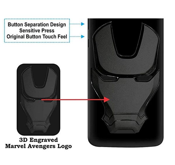 Ironman Engraved logo silicon Case 