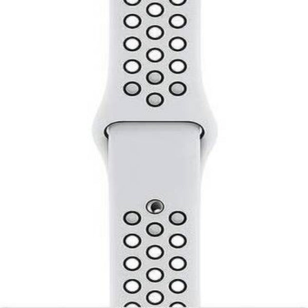 White Black Dotted Silicone Strap For Apple Iwatch (38mm/40mm)