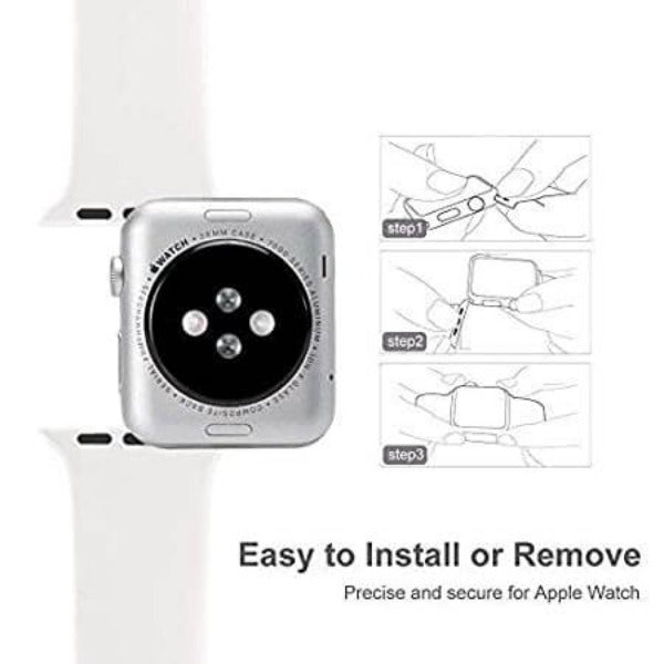 White Plain Silicone Strap For Apple Iwatch (42mm/44mm)