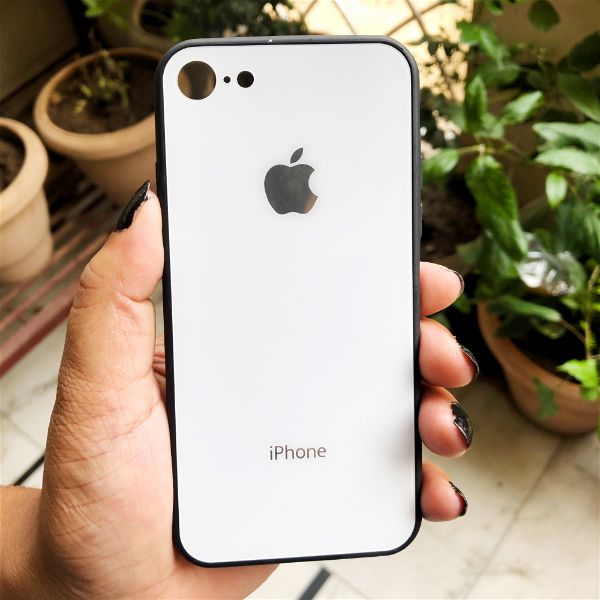 White mirror Silicone Case for Apple Iphone 8